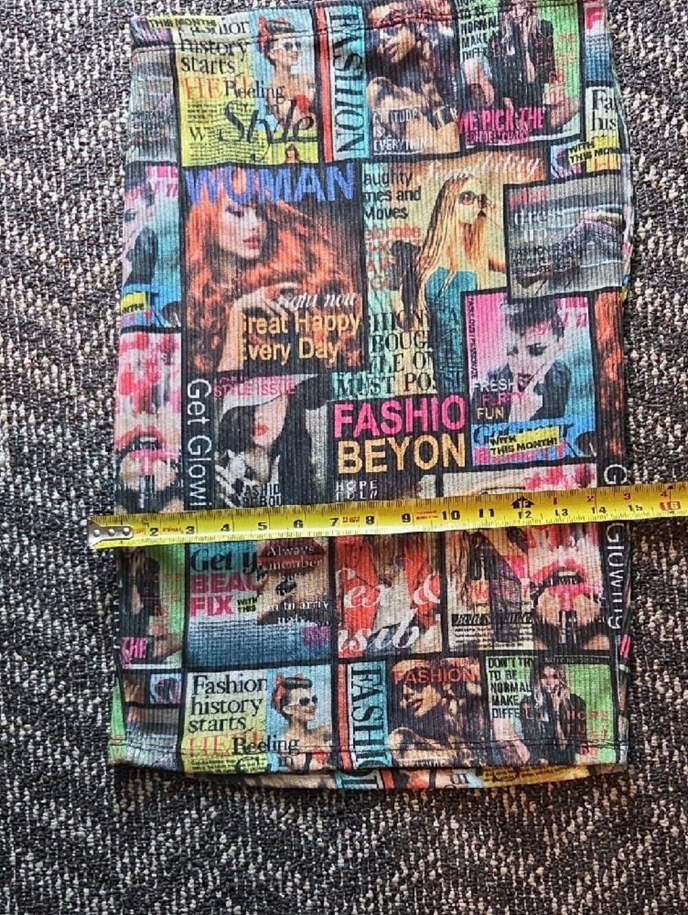 Y2K Fashion Rainbow Multicolor Printed Pencil Skirt - Red, Blue, Green - Picture 4 of 4